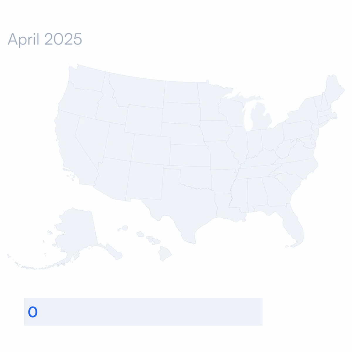 Animated map of US counties and municipalities covered by GatherGov